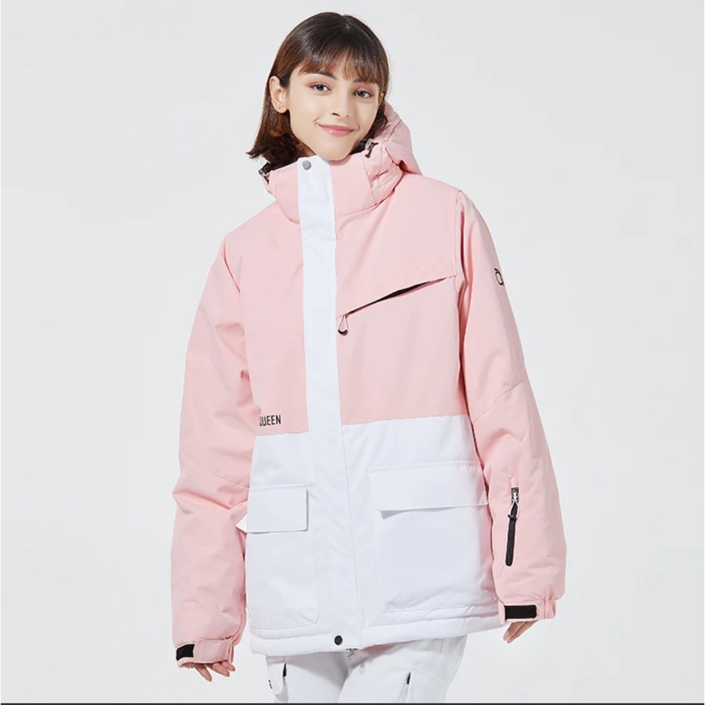 Snowverb pink and white snowsuit set jacket and pants (brand new with tags)